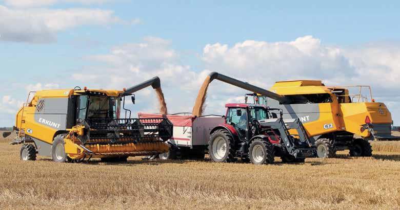 11 COMIA C6 VE C8 Dane deposu ölçüleri, 4.400 ve 5.400 litre Boşaltma yüksekliği standardı 4,00 m. Elektrikli boşaltma bağlantısı Boşaltım hızı 75lt/sn COMIA C10 VE C12 Dane deposu ölçüleri, 6.