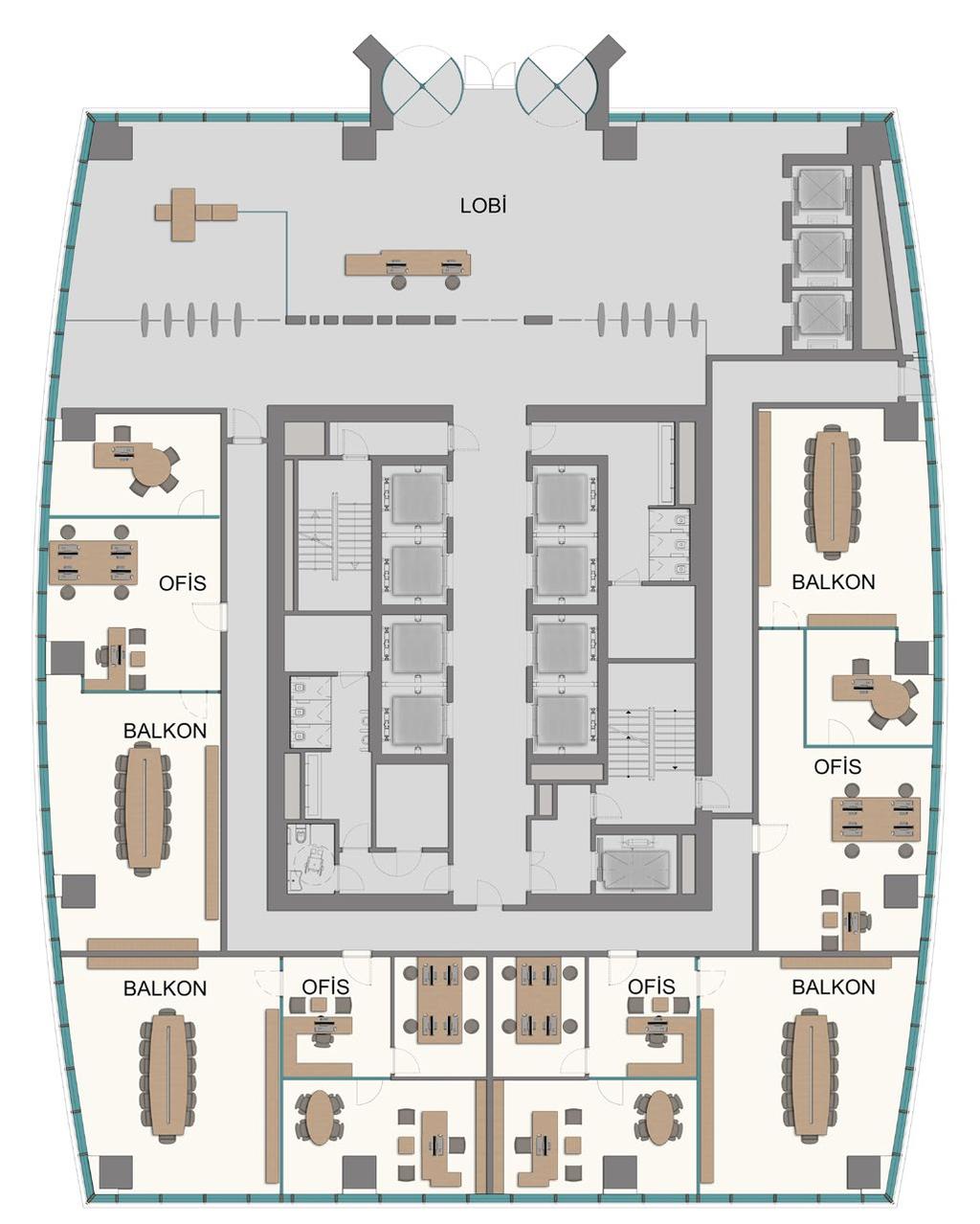 A4 BLOK ZEMIN KAT PLANI (GIRIŞ KATI) 1 Ticaret Bağımsız Bölüm Kat Alanı m 2 si 229,96 m 2 2 Ticaret Bağımsız Bölüm Kat Alanı m 2 si 237,58 m 2 3 Ticaret Bağımsız Bölüm Kat Alanı m 2 si 237,58 m 2 4