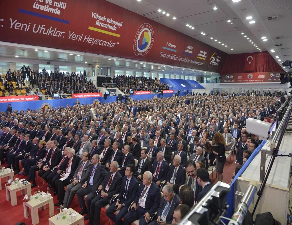 TOBB 74'üncü Genel Kurulu Ankara da Düzenlendi Türkiye Odalar Borsalar Birliği'nin (TOBB) 74. Genel Kurulu TOBB Ekonomi ve Teknoloji Üniversitesi'nde geniş bir ka lımla gerçekleş rildi.