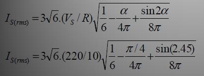 61,3. 220= 40,4kW Üçgen yükte devrenin verimi, η= PO(rms) / PS(rms) η= 39,5kW / 40,4kW= %97,77 Rezistif yükte anahtar (tristör-triyak)