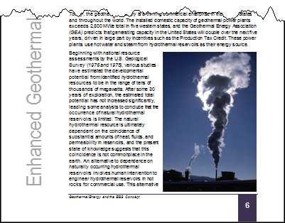 A-7 Geothermal Energy and the EGS Concept başlığını içeren sayfada FIGURE1.JPG resmi (7 cm genişlikte) yer alır.