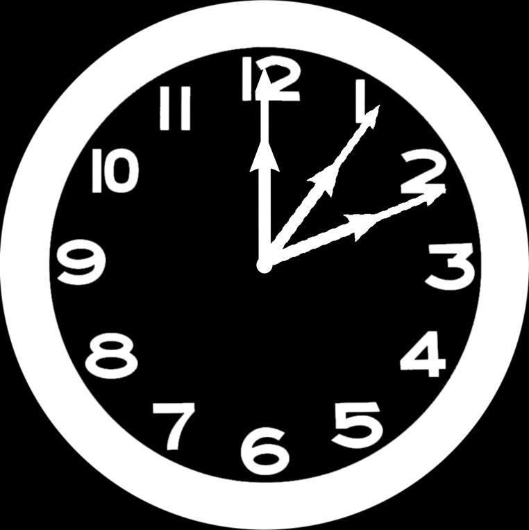 Problem 10.2 Serway P4 / 316 Saat Bir saatte, akrep ve yelkovan saat 12:00 da üst-üste gelir.