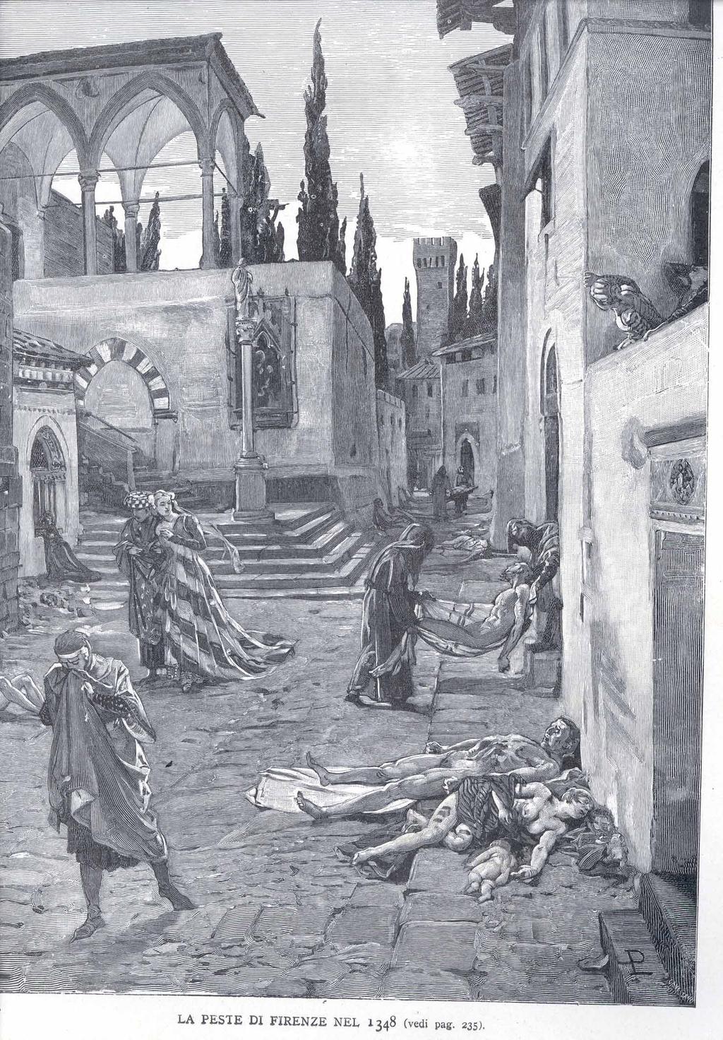 Şekil 1.2. Floransa salgını (1348) (http://msimonetta.web.wesleyan.edu/wescourses/2002s/ital233/01/timeline/ marcello3.