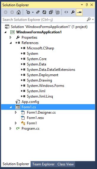 Oluşan Proje Dosyaları(devam ) References Projemize