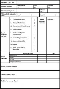 Değişiklik Teklifi Formu- MDT Formu ile yapılır.