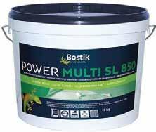 POWER MULTI SL850 İletken Zemin Kaplamaları İçin Akrilik Esaslı Yapıştırıcı POWER MULTI SL850, karbon elyafı ile doldurulmuş solvent içermeyen akrilik esaslı iletken yapıştırıcıdır.