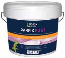 PARFIX PU57 2 Komponentli Poliüretan Esaslı Parke Yapıştırıcısı PARFIX PU57, tüm parke tiplerini emici ve geçirimsiz yüzeylere yapıştırmak için kullanılan, çift komponentli, uzun çalışma süreli