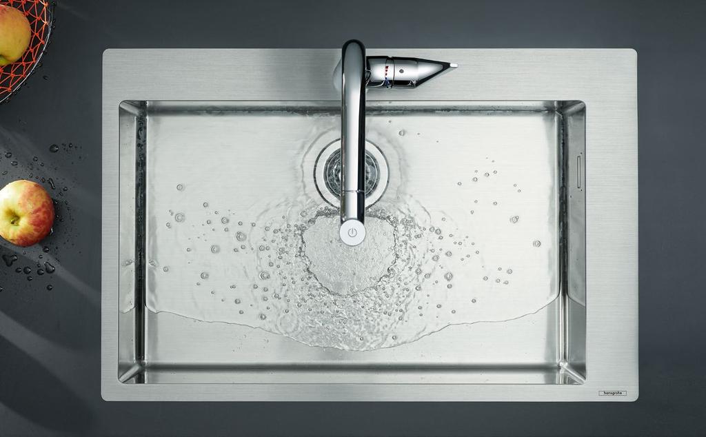 12 hansgrohe Eviye kombinasyonları ve Eviyeler Mufağa bakış Her mutfak için ebatlar ve montaj seçenekleri Farklı eviye