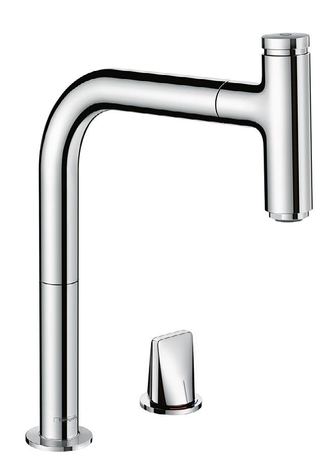 14 hansgrohe Eviye bataryaları Seri 71 Armatür kolu ve Select Butonu Kusursuz ergonomik tasarım için gerçekleşmemiş