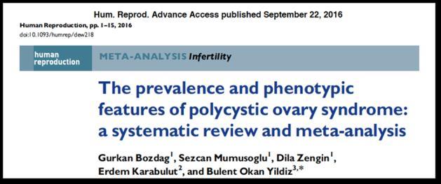 PKOS PREVELANS TANI (ERISKIN) NIH Rotterdam AE-PCOS 6% (5-8%, n = 18 çalışma) 10% (7-13%, n = 10 çalışma) 10% (8-13%,