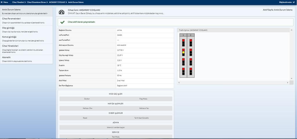 REMOTE ACCESS Problems and device information can be detected instantly through the Trafficonmap server, such as operational status, any fault conditions, infrastructure problems, high voltage and