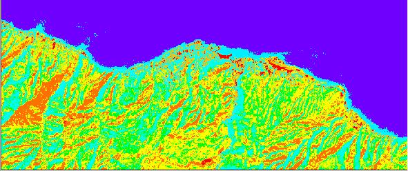 Arazi sınıfları ETM verisinin spektral çözünürlüğü esas alınarak seçilmiştir. Arazi sınıflarına ait eğitim alanları yersel ve arazi kullanım verileri kullanılarak belirlenmiştir.