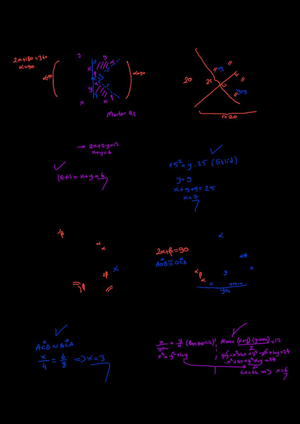 ÇM UZUU 6. 8. 15 5 T Verilen çemberde [] ^ [], [] // [], ) ( m( ) + mt ( ) = 180 + = 1 cm olduğun göre, uzunluğu kç cm dir?