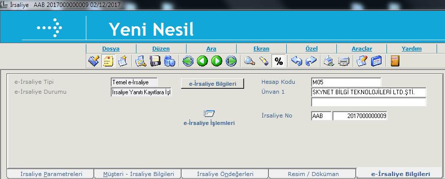 Bir irsaliyenin, e-irsaliye olarak kaydedilebilmesi için; e-faturadan farklı olarak e-irsaliyede irsaliyenin kesileceği hesabın değil, İrsaliyenin teslim edileceği Teslim Yeri Hesabının e-fatura