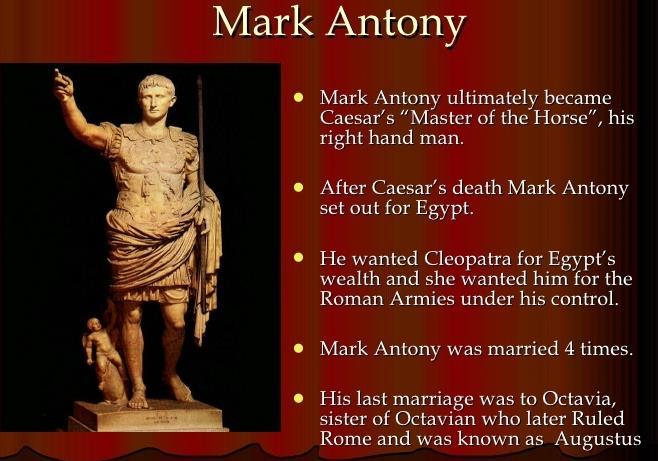 Kocasının ölümünden sonra M.Ö. 40 yılında M. Antonius ile evlendi.