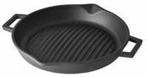 49 GRILL PAN IZGARA TAVA LV ECO GT 30 T5 w: 34 cm l: 38 cm h:4,1 cm 1,98 lt 4-6 3,55 kg Description: Grill Pan, Integral metal handles. Diameter (Ø)30 cm.