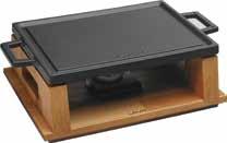 Kenar: 16 mm. Front Side: Grill Shape Rear Side: Smooth Surface LV ECO HP 2230 T13 K4 w: 25 cm l: 40,6 cm h: 3,8 cm - 2-3 5,18kg Description: Hot Plate and wooden platter, Rectangular.