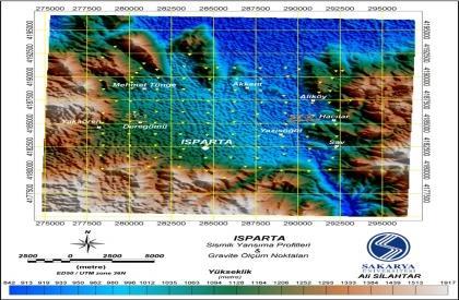 Aşama Jeolojik çalışma haritalama ve jeofizik çalışmaların lokasyonları Isparta baseninin ana kaya geometrisini