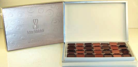 (Bitter-Sütlü-Beyaz) Schöne Schokolade Napolitan Silver Box (Bitter-Milk-White) Ambalaj / Packaging: 5 kg (500 g