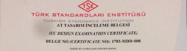 KALİTE BELGELERİ Certificate of Registration