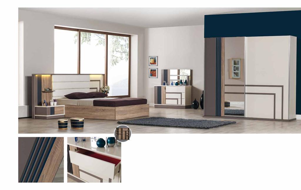 Sema. Yatak Odası / Bedroom Set Renklerin cümbüşü ve muhteşem uyumu. Özel işçiliği ile yatak odalarınıza Sema Yatak Odası geliyor.