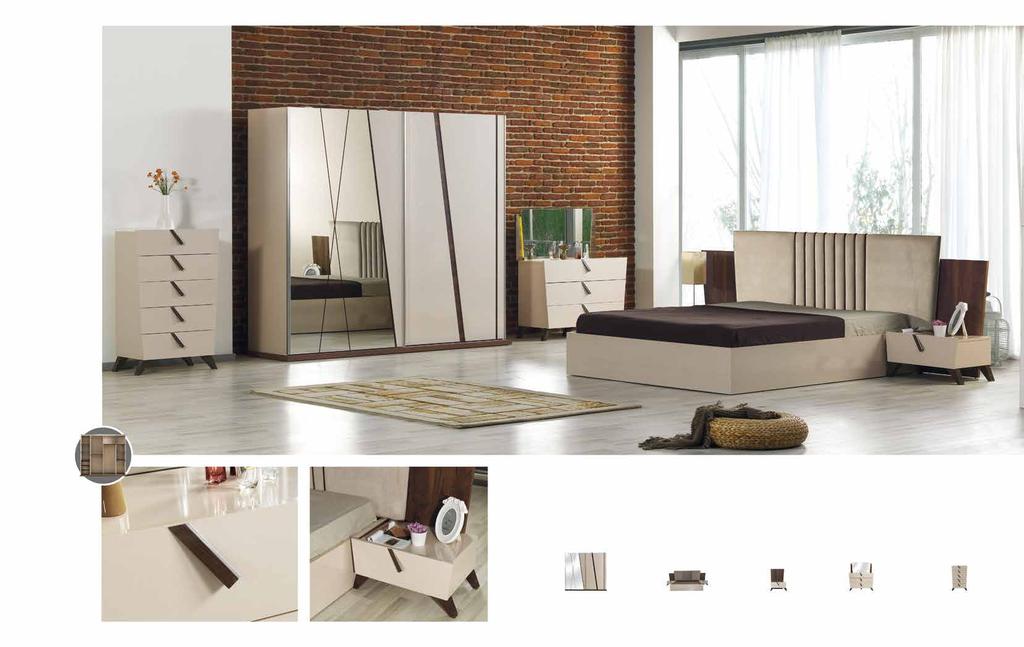 Neva. Yatak Odası / Bedroom Set İçinizi ferahlatan renkler, kullanışlı ve kalitesini daima hissedeceğiniz bir model.