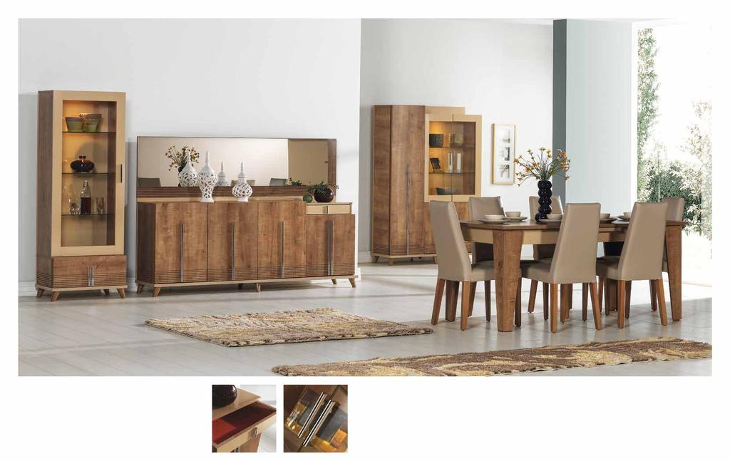 Naturel. Yemek Odası / Diningroom Set Ahşabın sıcaklığı ile evinizi farklı kılıyor. Şık görünümü ve konforu ile evinize güzellik katacak.