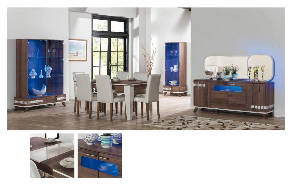Drop. Yemek Odası / Diningroom Set Hem renklerin doğallığı, hem de kullanılan malzemeleri ile şık ve zarif bir tasarıma sahiptir. G.W.1755 Y.H.768 D.D.456 G.W.1314 Y.