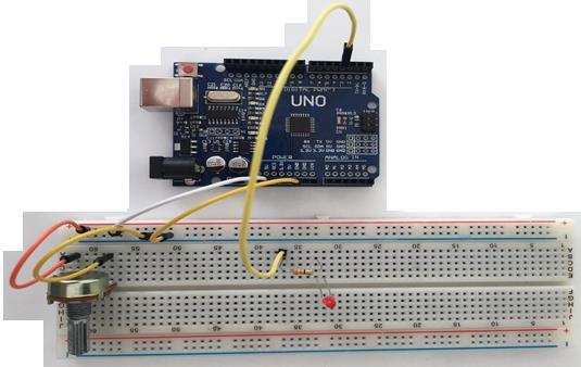 DENEY NO: 2 DENEY KONUSU: Potansiyometre İle LED Parlaklığı Ayarlama ÖZET: Bu deneysel uygulama, Arduino mikrodenetleyicisini kullanarak yakılan LED lerin parlaklıklarını ayarlamakla ilgilidir.