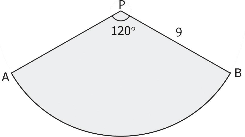 5) 7) Şekildeki; merkez açısının ölçüsü 10 Yukarıdaki verilere göre, x kaçtır? ve yarıçapı 9 cm olan daire dilimi kıvrılarak bir dik koni yapılıyor.