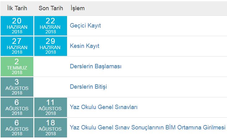 BÜLENT ECEVİT ÜNİVERSİTESİ YAZ