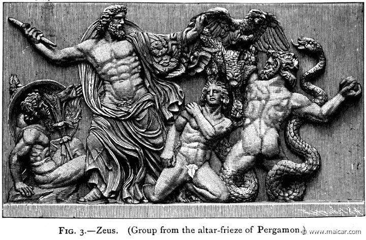 C. Zeus un İçerisinde Yer Aldığı Mitolojik Olaylar 1. Titanomachie Zeus Titanlar Savaşında (Korfu Artemis Tapınağı Alınlığında? MÖ 580) 2.