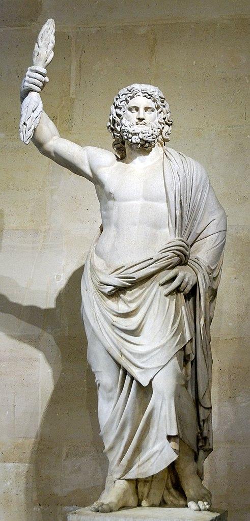 Arkaik dönemden Klasik döneme kadar ayakta betimlenmiş olan Zeus tasvirlerinde yıldırım demeti görülürken benzer betimlemelere Roma dönemi kopyalarında ya da Roma döneminde Yunan örneklerinden