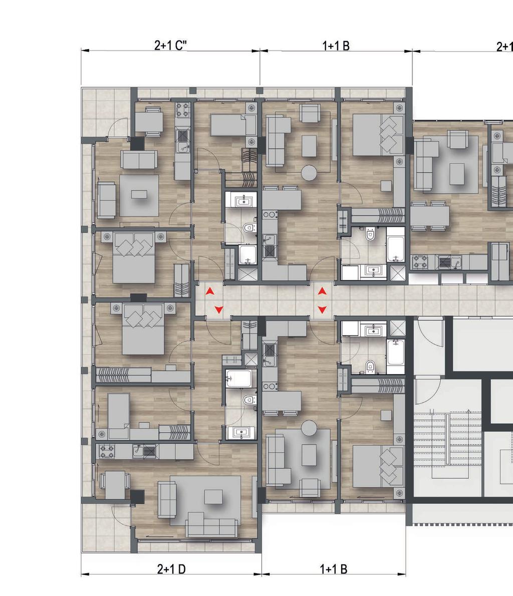 KAT BRÜTÜ : 65,70 m 2 NET ALAN : 46,88 m 2 KAT BRÜTÜ : 51,40 m 2 NET ALAN : 37,47 m 2 KAT BRÜTÜ NET ALAN 3., 5., 7.