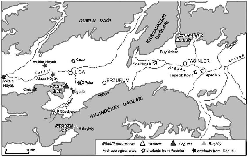 Neolitik Çağ ın hemen ilk başlarından itibaren bu taşın Anadolu nun güney bölgelerine ve Mezopotamya coğrafyasına sürekli olarak artan miktarlarda aktarıldığı görülmüştür (Özdoğan, 2011b: 69).