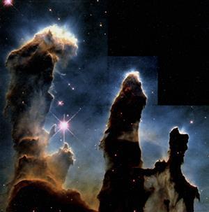 1.3 Yıldızlararası Gaz ve Bulutsular Karanlık Bulutsular: Moleküler Bulutlar En bilinen moleküler bulutsu Kartal bulutsusu Moleküller, ya dönme yada