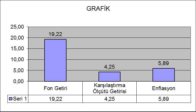 B. PERFORMANS BİLGİSİ Toplam Getiri (%) Karşılaştırma Ölçütünün Getirisi /Eşik Değer (%) Enflasyon Oranı (%) Portföyün Zaman İçinde Standart Sapması % Karşılaştırma Ölçütünün Standart Sapması Sunuma