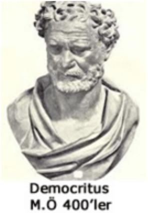DEMOCRITOS Atom hakkında ilk görüş M.Ö. 400 lü yıllarda Yunanlı filozof Democritus tarafından ortaya konmuştur.