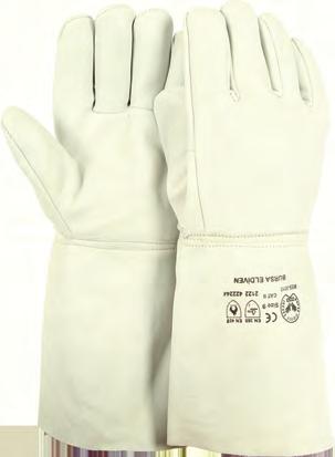 Stocking from split leather - Unlined - Without reinforcement - Gloves for argon welding -