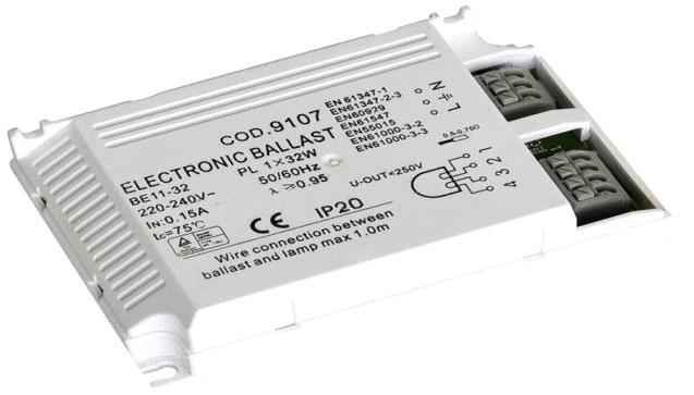 Elektronik Balast: Floresan ampullerde, akkor halojen ampullerde ve yüksek basınç deşarjlı ampullerde elektronik balast kullanımı giderek artmaktadır. Fotoğraf 1.