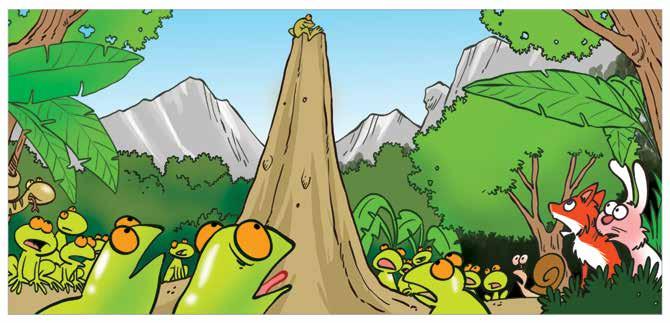 Okuma - Anlama Kurbağaların Yarışı Günlerden bir gün kurbağaların yarışı varmış. Hedef, çok yüksek bir kulenin tepesine çıkmakmış.