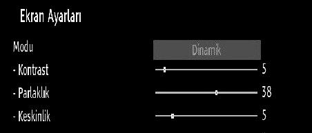 Çıkmak için MENU tuşuna  Görüntünün alt ve