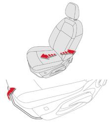 Ön koltuklar Güvenlik önlemi olarak, sürücü koltuğunun ayarları mutlaka araç dururken gerçekleştirilmelidir.