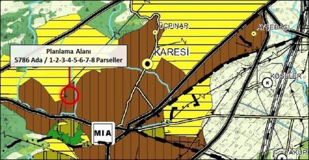 Planlama alanı Çevre ve Şehircilik Bakanlığı tarafından 05.06.2015 tarih ve 13549 sayılı karar ile onanmış Balıkesir-Çanakkale Planlama Bölgesi 1/100.