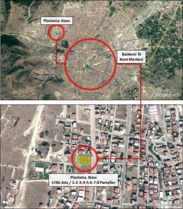 Planlama Alanı Uydu Görüntüsü (2017) 2. MÜLKİYET DURUMU Planlama alanı tapu kayıtlarında Balıkesir İli, Karesi İlçesi, 2.