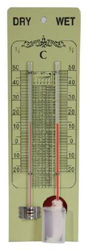 Adyabatik Doyma (T ady ) ve Yaş Termometre Sıcaklıkları (T yt ) : Yaş Termometre Sıcaklığı (T yt ) : Uygulama açısından daha elverişli bir yöntem termometrenin ucuna ıslak pamuk bağlayarak sıcaklık