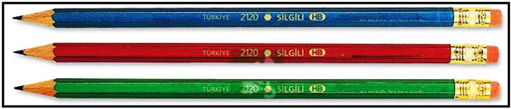 1.1.2.5. Kalemler Teknik resimde çizgileri çizmek, yazıları yazmak vb. işleri yapan elemana kalem denir. Teknik resimde üç tip kalem kullanılır: Kurşun kalem, uçlu kalem ve rapido kalem.