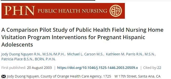 225 anne bebek KONTROL: geleneksel PHFN hizmetlerini (3 ev ziyareg) GİRİŞİM: ileri eğigmli halk sağlığı hemşirelerinden (APHN) müdahaleler almışer.