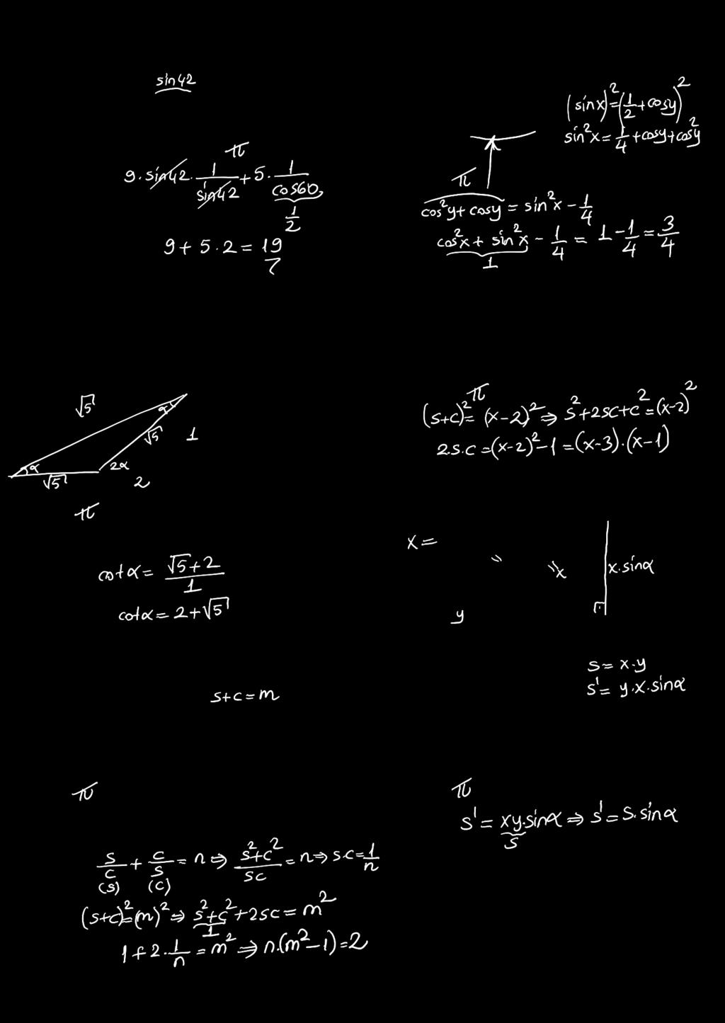 TGOOMT. (7sin + cos8 ) cosec + sec0 işleminin sonucu kaçtı? ) ) 9 ) ) 9 ). sin cosy = olduğuna göe, cos + cos y + cosy toplamının sonucu kaçtı? ) ) ) ) ) 7.