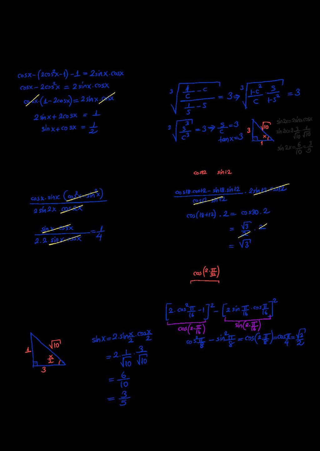 M Ç FOMÜ 7. cos 0 olmak üzee, cos cos = sin olduğuna göe, sin + cos toplamı kaçtı? 0. 0 < < olmak üzee, sec cos = cosec sin olduğuna göe, sin kaçtı? 8. cos sin - sin cos sin.